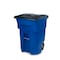 Toter Toter 96 Gal. Trash Can Blue with Quiet Wheels and Lid ANA96 - alternate 1
